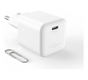 Fixed Mini GaN power adapter with USB-C output and PD support, 65W