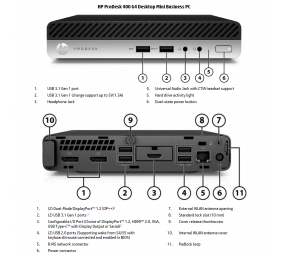 HP Renewed Grade A | ProDesk 400 G4 | Intel Core i3 | i3-8100T | 8 GB | SSD | 128 GB | Intel UHD Graphics 630 | Windows 11 Pro