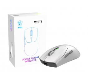 MSI Gaming Mouse | FORGE GM340 WIRELESS | Wireless | 2.4 GHz, Bluetooth, USB | White