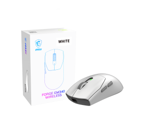 MSI Gaming Mouse | FORGE GM340 WIRELESS | Wireless | 2.4 GHz, Bluetooth, USB | White