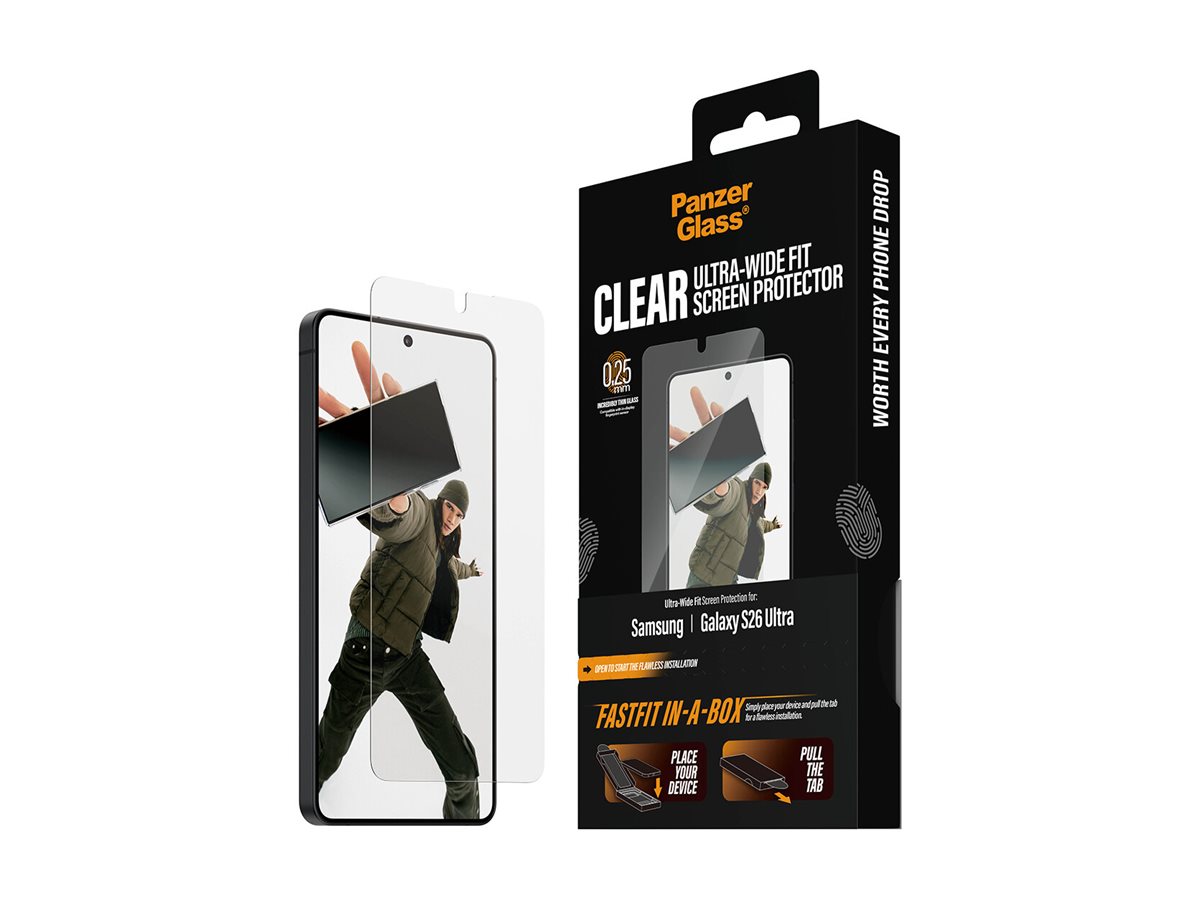 PanzerGlass Screen Protector Samsung New Galaxy S26 Ultra | Ultra-Wide Fit w. FASTFIT IN-A-BOX | PanzerGlass