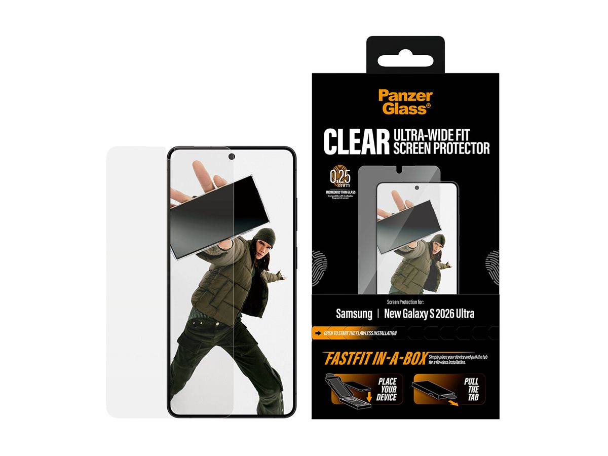 PanzerGlass Screen Protector Samsung New Galaxy S26 Ultra | Ultra-Wide Fit w. FASTFIT IN-A-BOX | PanzerGlass