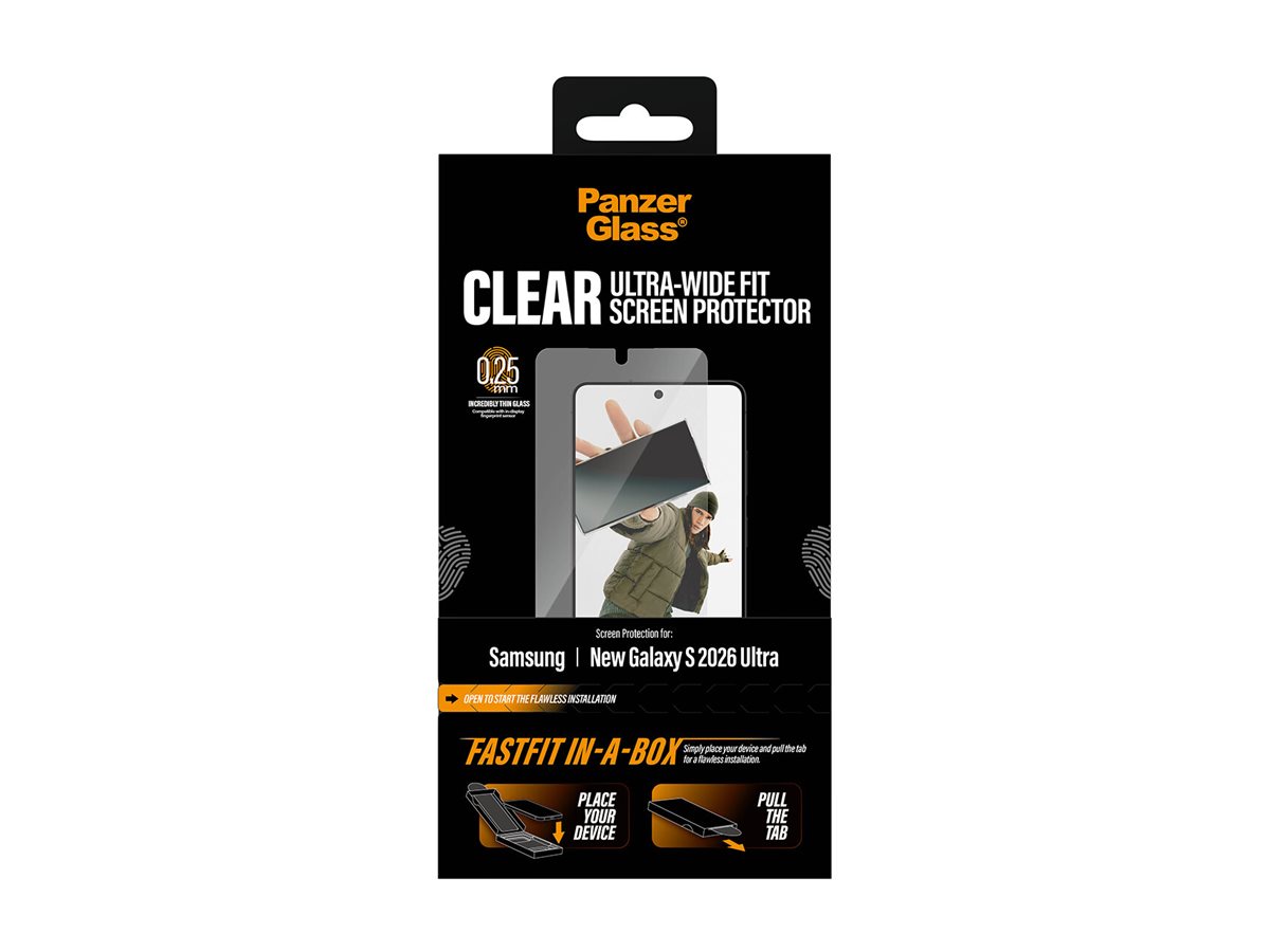 PanzerGlass Screen Protector Samsung New Galaxy S26 Ultra | Ultra-Wide Fit w. FASTFIT IN-A-BOX | PanzerGlass