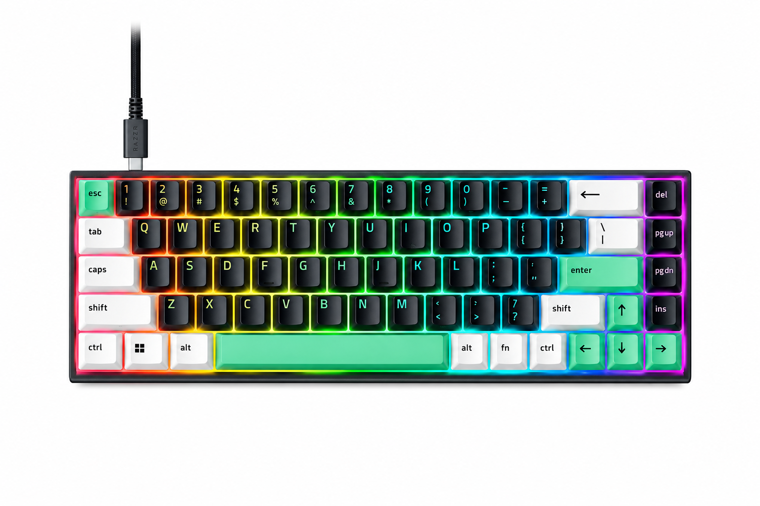 Razer | Reclusa X Mini 65% | Mechanical Gaming Keyboard | Wired | US | Razer Mechanical Switches Gen-3 (Tactile) | Black