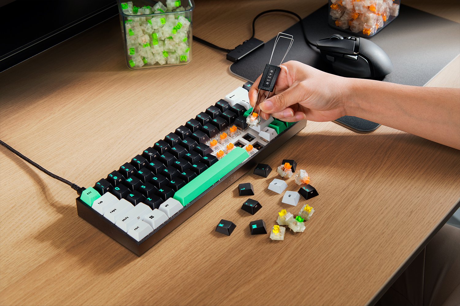 Razer | Reclusa X Mini 65% | Mechanical Gaming Keyboard | Wired | US | Razer Mechanical Switches Gen-3 (Tactile) | Black