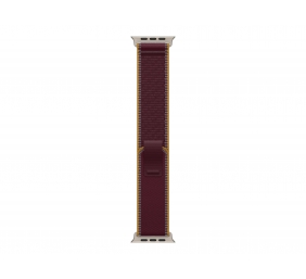 APPLE 49mm Burgundy Trail Loop - M/L - Natural Titanium Finish | Apple