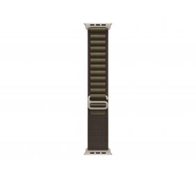APPLE 49mm Dark Olive Alpine Loop - Medium - Natural Titanium Finish | Apple