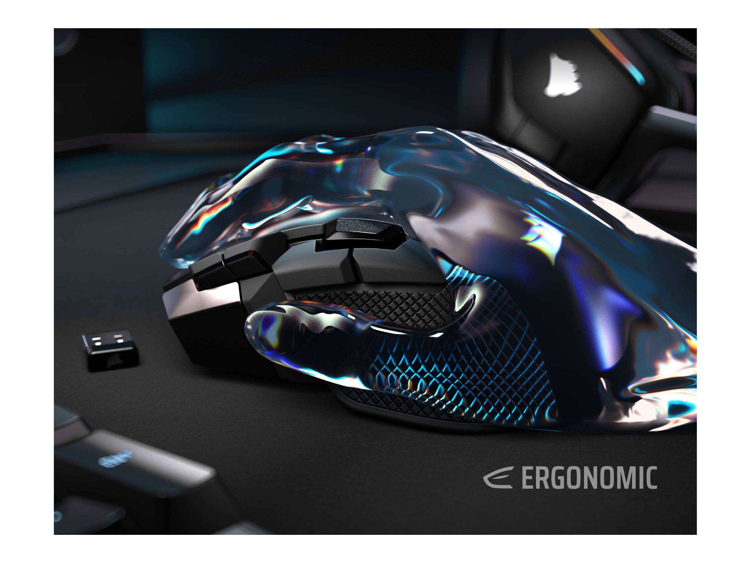 Corsair IRONCLAW SE | Gaming Mouse | Wireless/Wired | 2.4GHz, Bluetooth, USB-C | Black