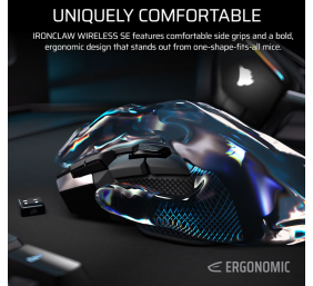 Corsair IRONCLAW SE | Gaming Mouse | Wireless/Wired | 2.4GHz, Bluetooth, USB-C | Black