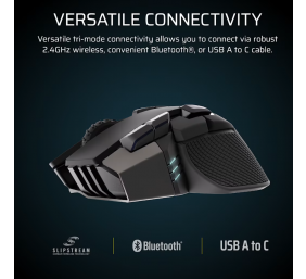 Corsair IRONCLAW SE | Gaming Mouse | Wireless/Wired | 2.4GHz, Bluetooth, USB-C | Black