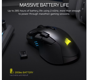 Corsair IRONCLAW SE | Gaming Mouse | Wireless/Wired | 2.4GHz, Bluetooth, USB-C | Black