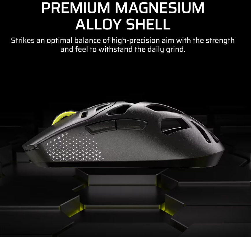 Corsair SABRE V2 PRO | Gaming Mouse | Wireless/Wired | 2.4GHz, Bluetooth, USB-C | Black