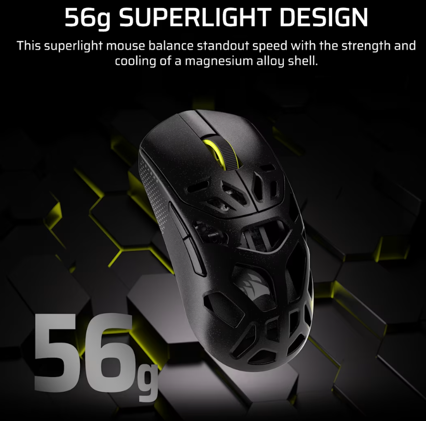 Corsair SABRE V2 PRO | Gaming Mouse | Wireless/Wired | 2.4GHz, Bluetooth, USB-C | Black