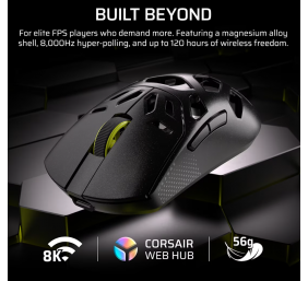 Corsair SABRE V2 PRO | Gaming Mouse | Wireless/Wired | 2.4GHz, Bluetooth, USB-C | Black