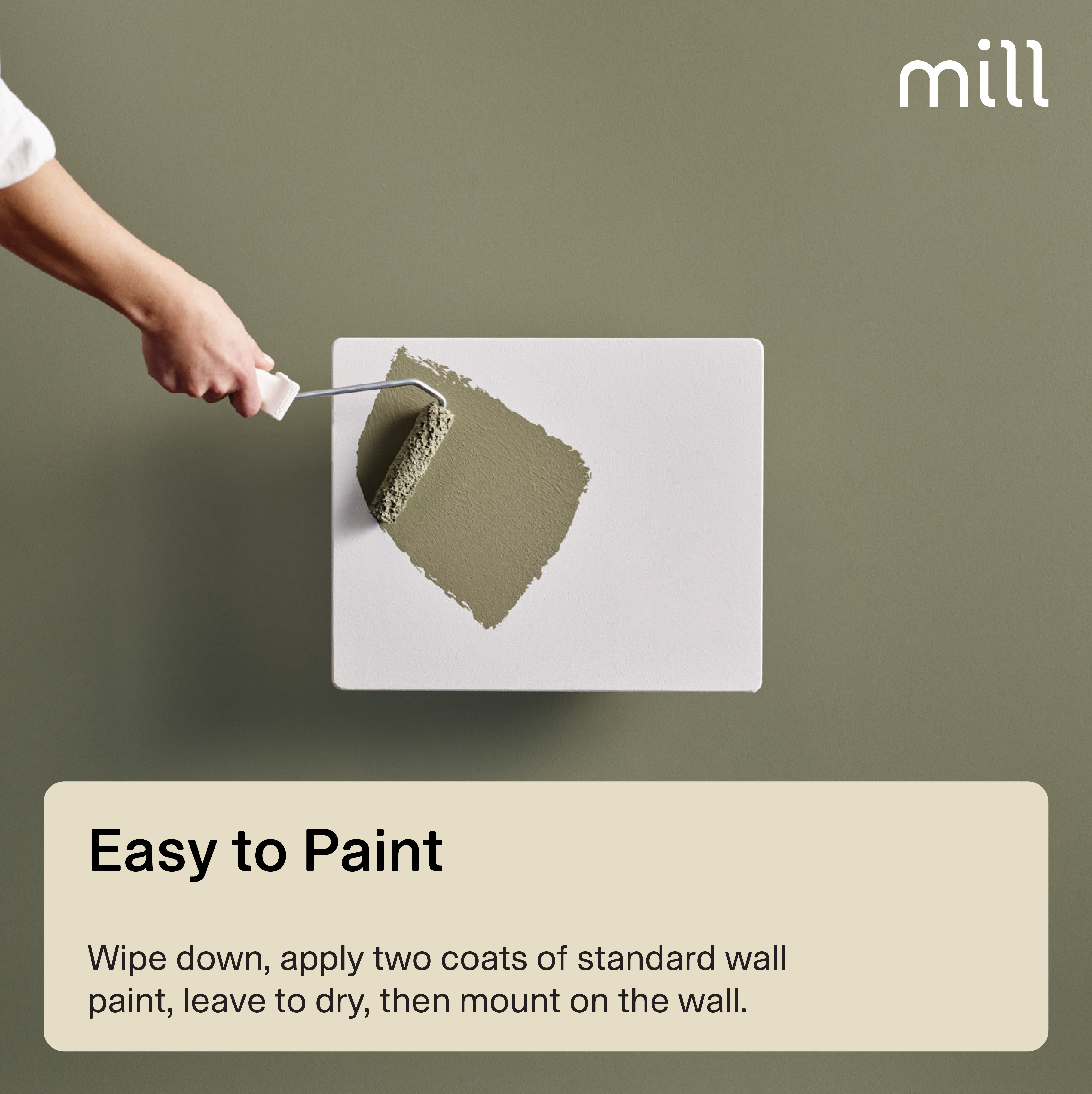 Mill Color Panel Heater | COLOR250 | Panel Heater | 250 W | Suitable for rooms up to 2-5 m² | Matte White | IPX4