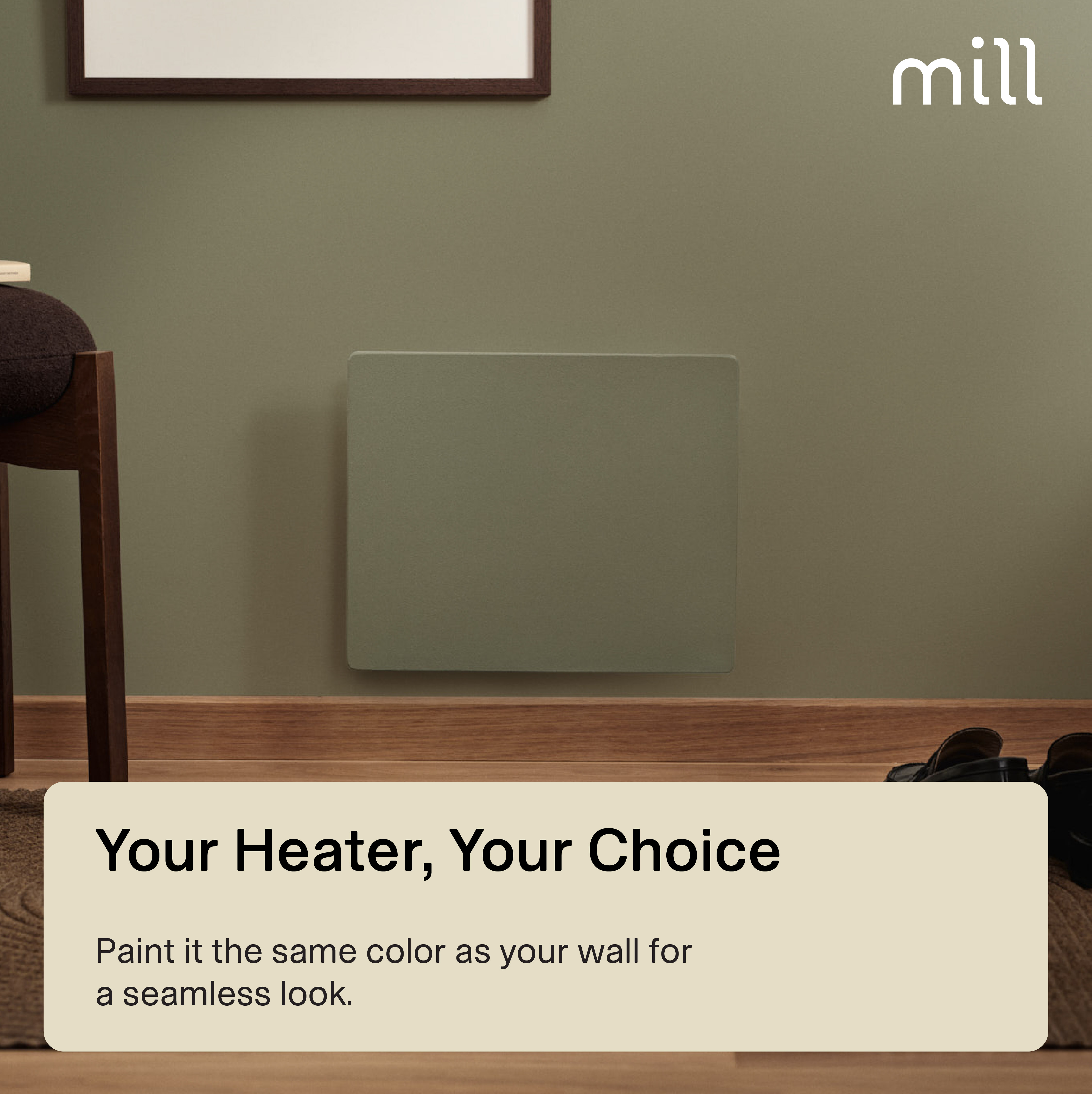 Mill Color Panel Heater | COLOR250 | Panel Heater | 250 W | Suitable for rooms up to 2-5 m² | Matte White | IPX4