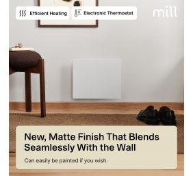 Mill Color Panel Heater | COLOR250 | Panel Heater | 250 W | Suitable for rooms up to 2-5 m² | Matte White | IPX4