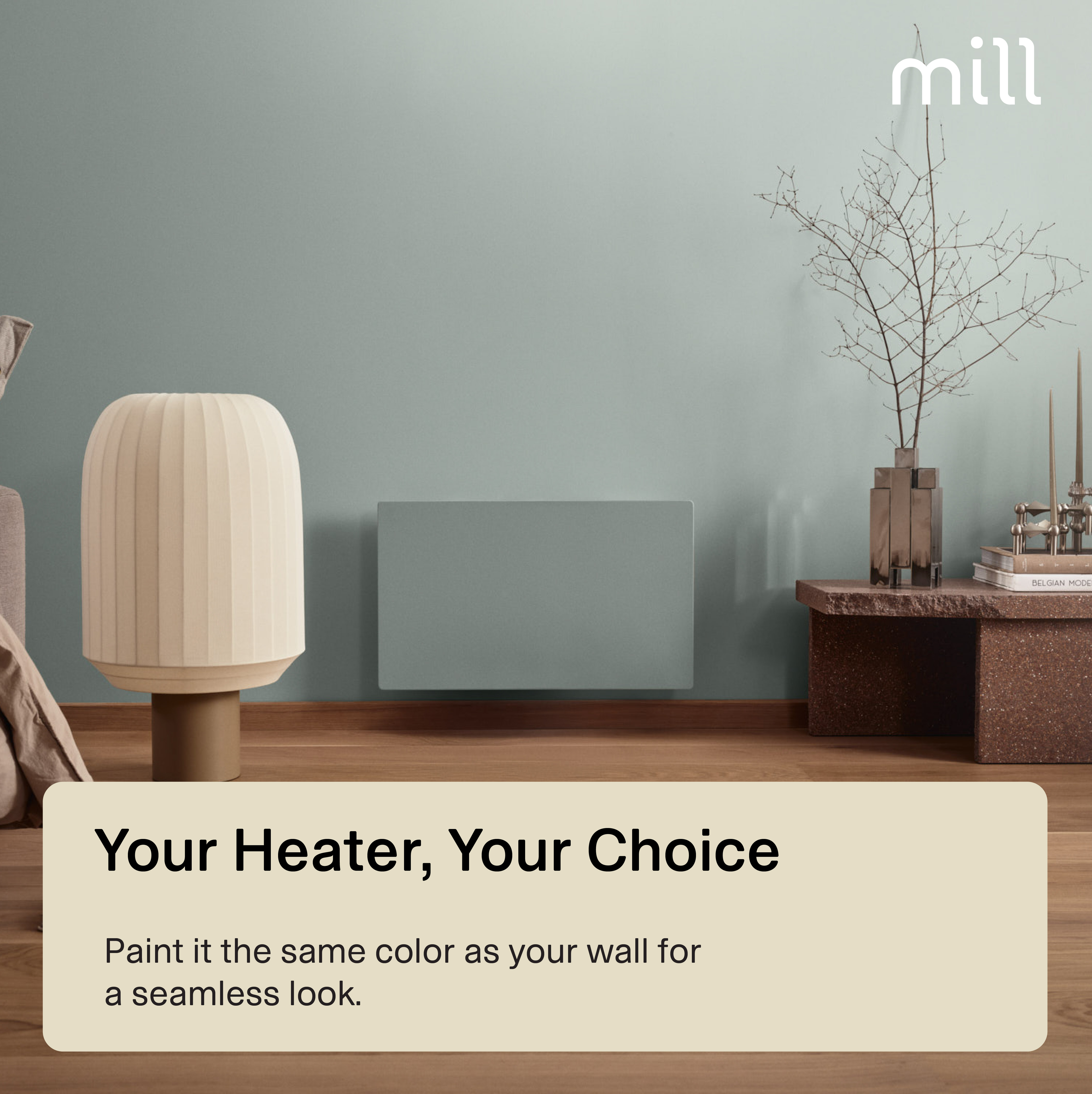 Mill Color Panel Heater | COLOR700DN | Panel Heater | 700 W | Suitable for rooms up to 9-12 m² | Matt White | IPX4