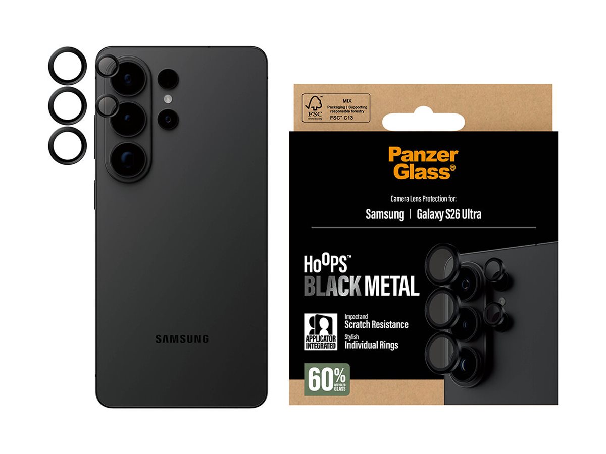 PanzerGlass Hoops Camera Lens Protector Black Samsung New Galaxy S26 Ultra | PanzerGlass