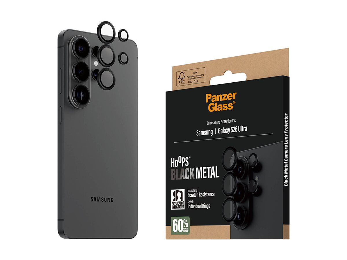 PanzerGlass Hoops Camera Lens Protector Black Samsung New Galaxy S26 Ultra | PanzerGlass