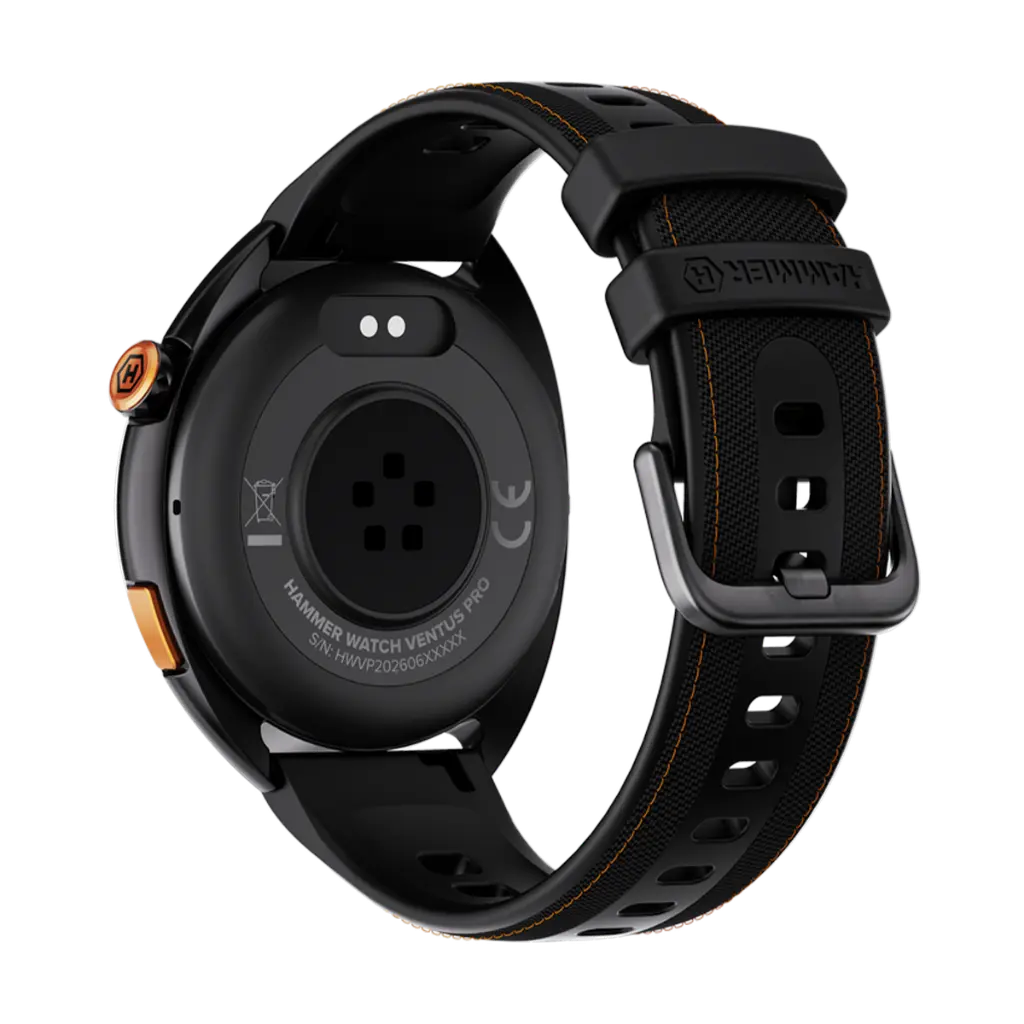 Hammer Ventus PRO | Smart watch | GPS (satellite) | AMOLED | 1.43" | Waterproof | Black