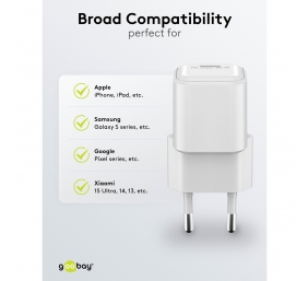 Goobay 20 W USB-C PD GaN Fast Charger Nano | USB-C