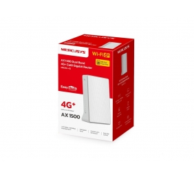 Mercusys AX1500 Wireless Dual Band Gigabit Router | MB260-4G | 802.11ax | 1201 Mbit/s | Ethernet LAN (RJ-45) ports 2 | Mesh Support Yes | MU-MiMO No | 4G | Antenna type Internal