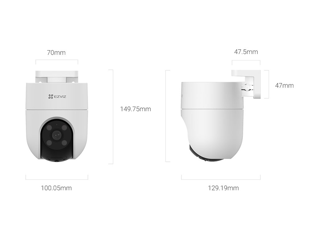 EZVIZ | CS-H8C 4G | Turret | 3 MP | 4mm | IP65 | H.265/H.264 | Micro SD, Max. 512GB
