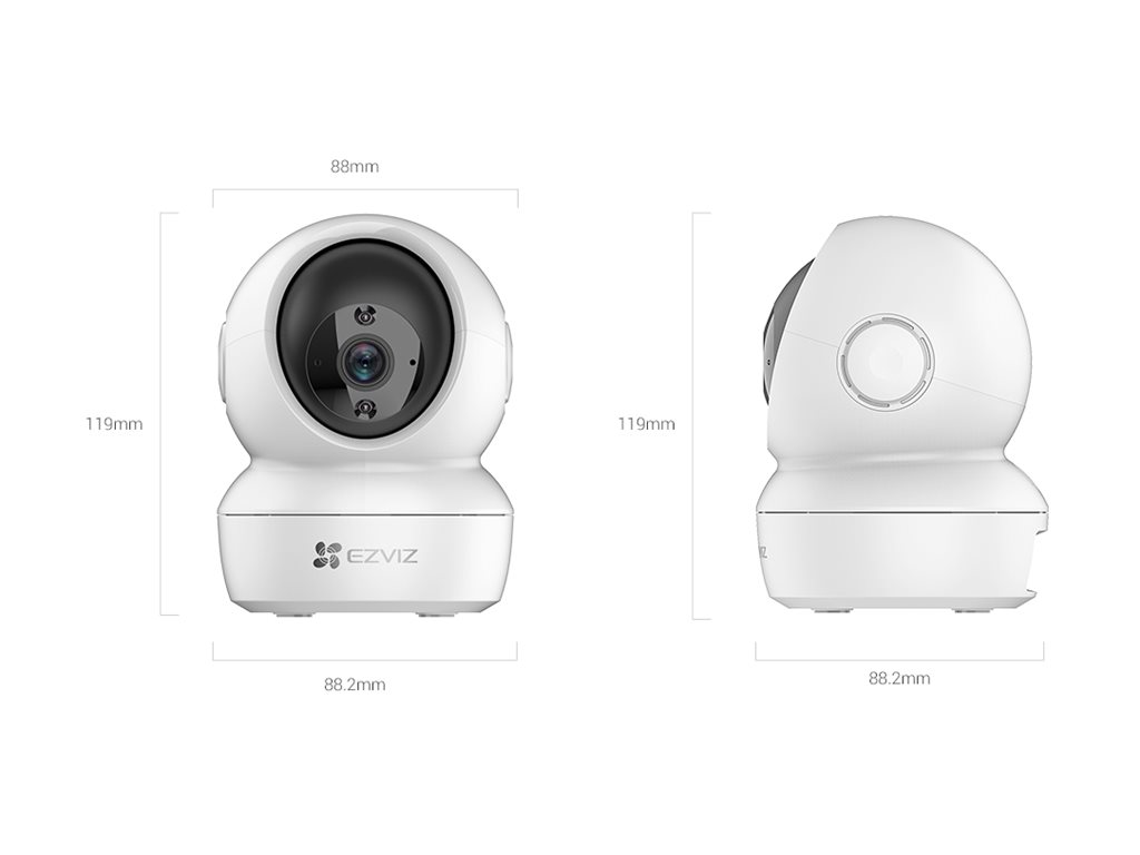 EZVIZ | IP Camera | CS-H6c (3MP,W1) | PTZ | 3 MP | 4mm | IP20 | H.264/H.265 | MicroSD, up to 512 GB