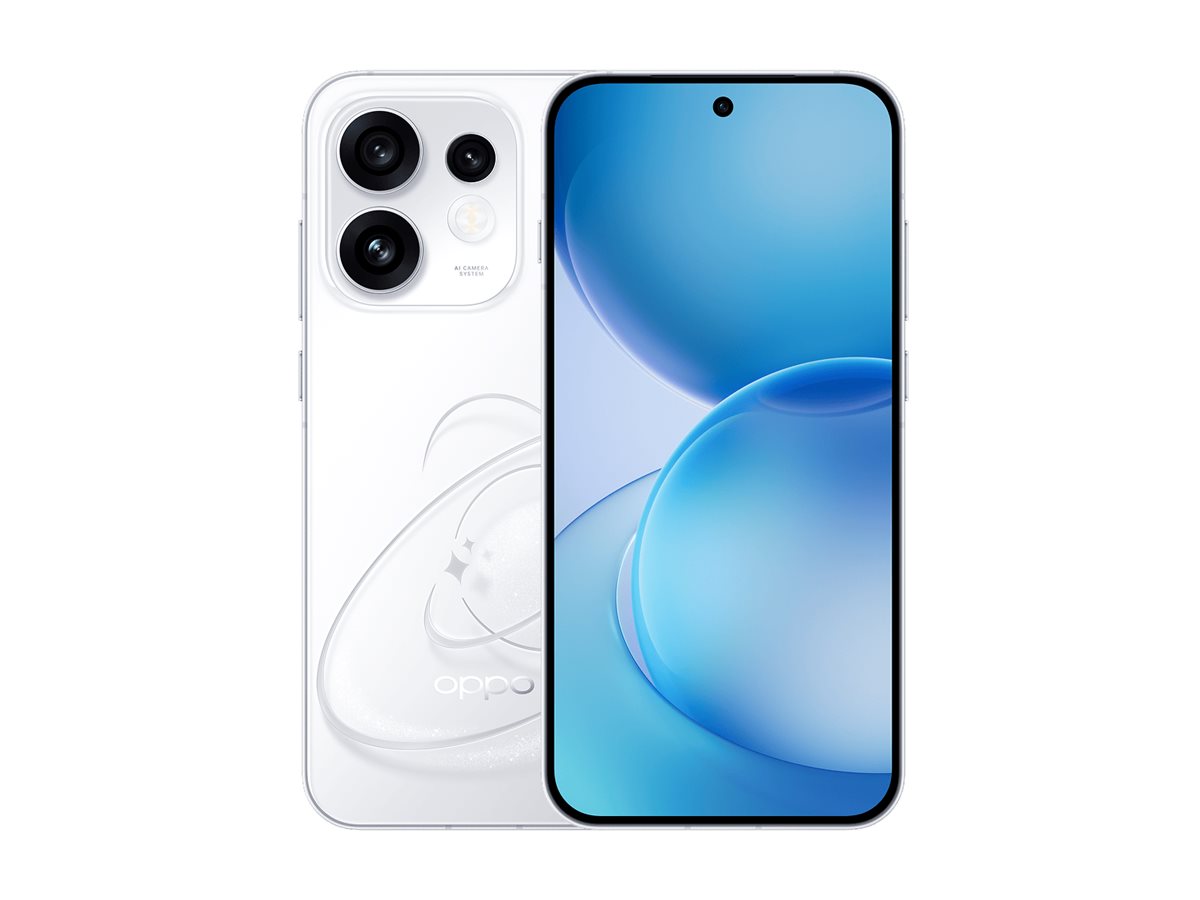 OPPO Reno16 5G (CPH2865) | Pop White | 6.32 " | AMOLED | 2640 x 1216 pixels | Qualcomm | Snapdragon 7 Gen 4 | Internal RAM 8 GB | 256 GB | Dual SIM | 5G | Main camera resolution 50+50+50 MP | Secondary camera resolution 50 MP | Android | 16