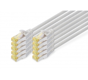 Digitus | CAT 6A S/FTP patch cable, 10 pieces | DK-1644-A-010-10 | S/FTP | Gray