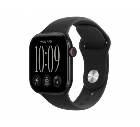 Apple Watch Series 12 GPS 42mm Black Aluminium Case with Black Sport Band - M/L | Apple