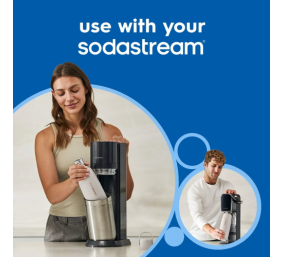SodaStream Fizz &amp; Go COOL 0,9L Termo gertuvė, Stainless Steel, Storm