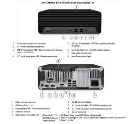 HP Renewed Grade B | EliteDesk 805 G6 SFF | AMD Ryzen 5 PRO | 16 GB | SSD | 256 GB | AMD Radeon Graphics | Windows 11 Pro