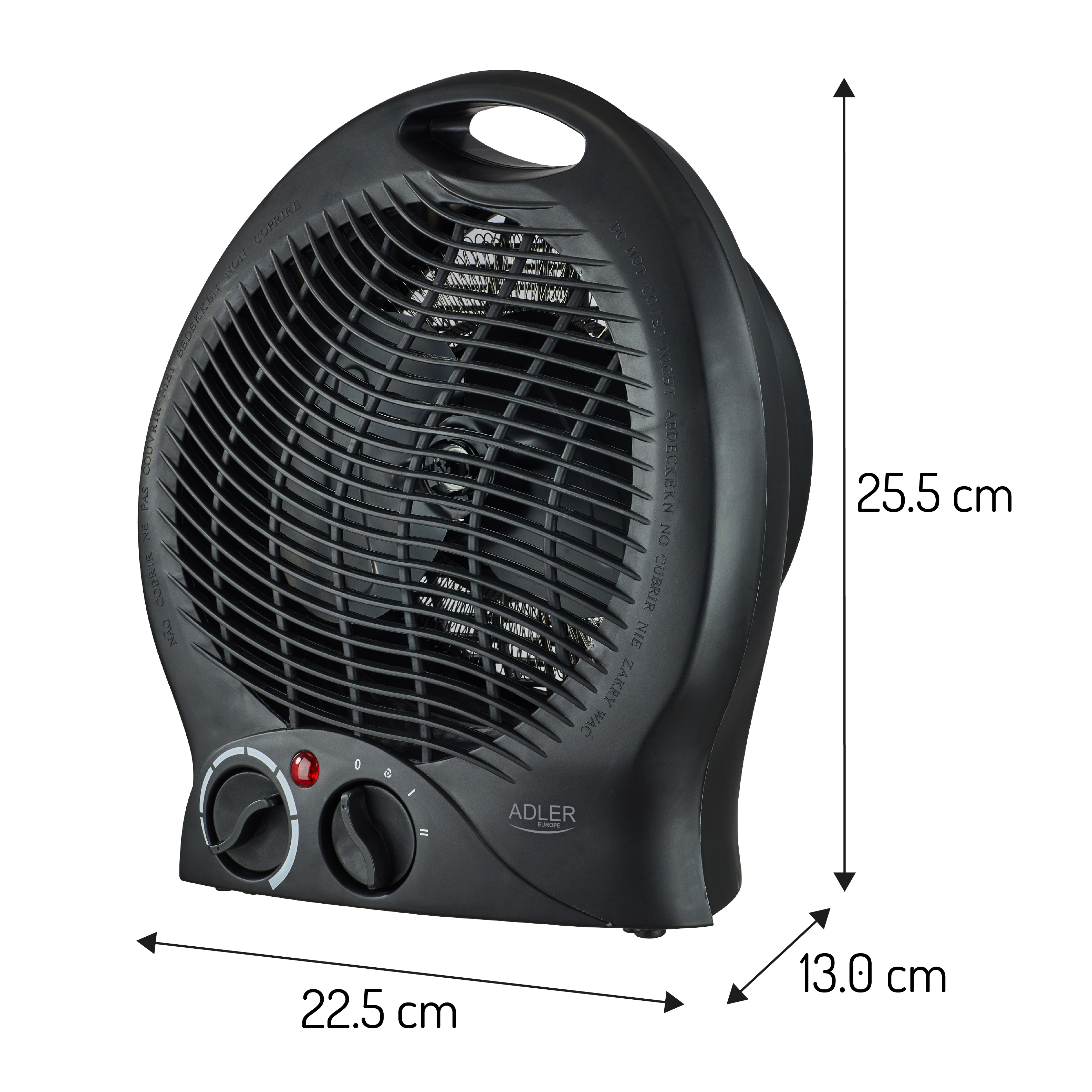 Adler AD 7761 Fan Heater, 2000 W, Black | Adler