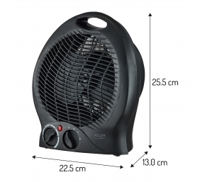 Adler AD 7761 Fan Heater, 2000 W, Black | Adler