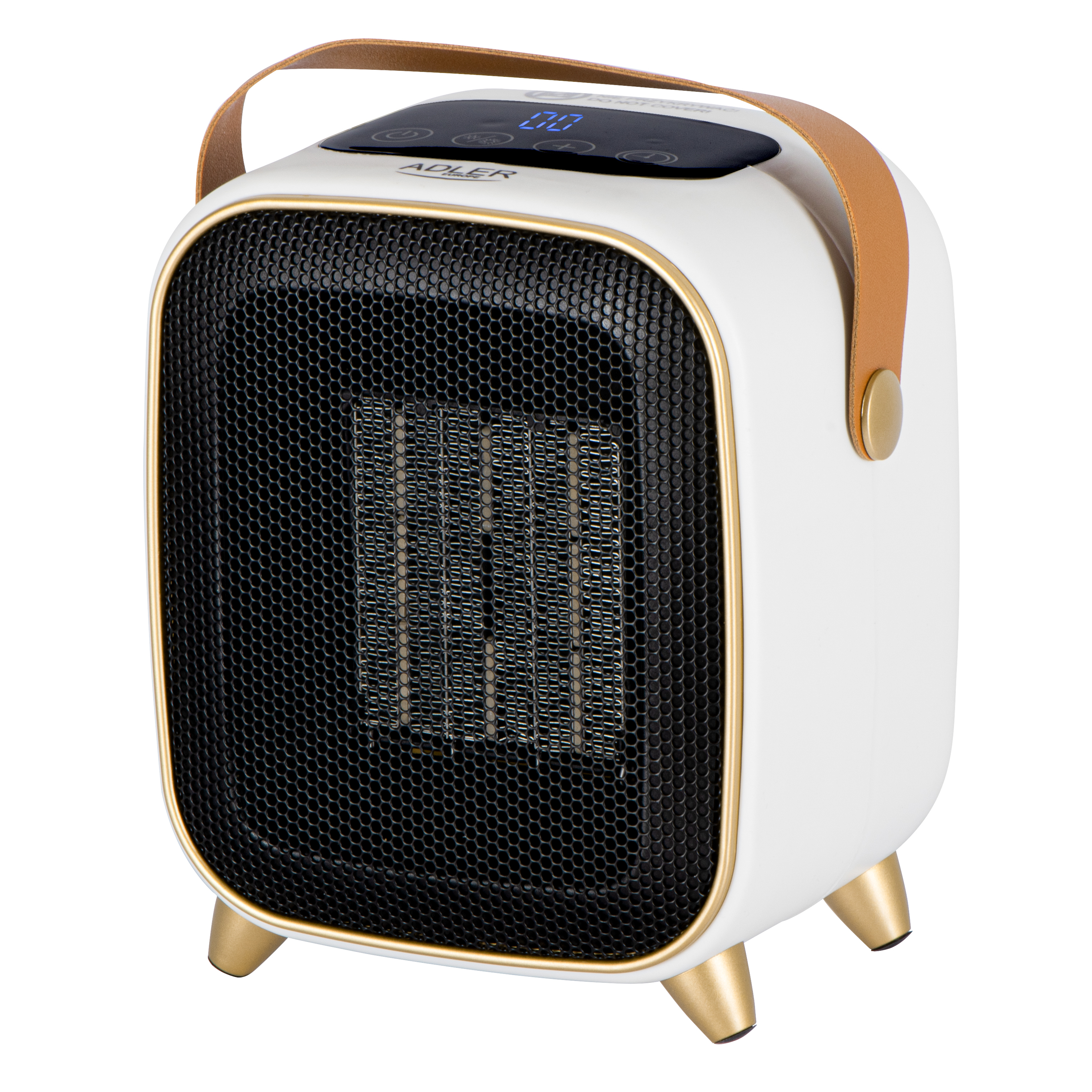 Adler AD 7762 Ceramic Fan Heater with LED Display, Cool Air Fan