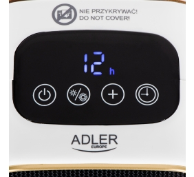 Adler AD 7762 Ceramic Fan Heater with LED Display, Cool Air Fan