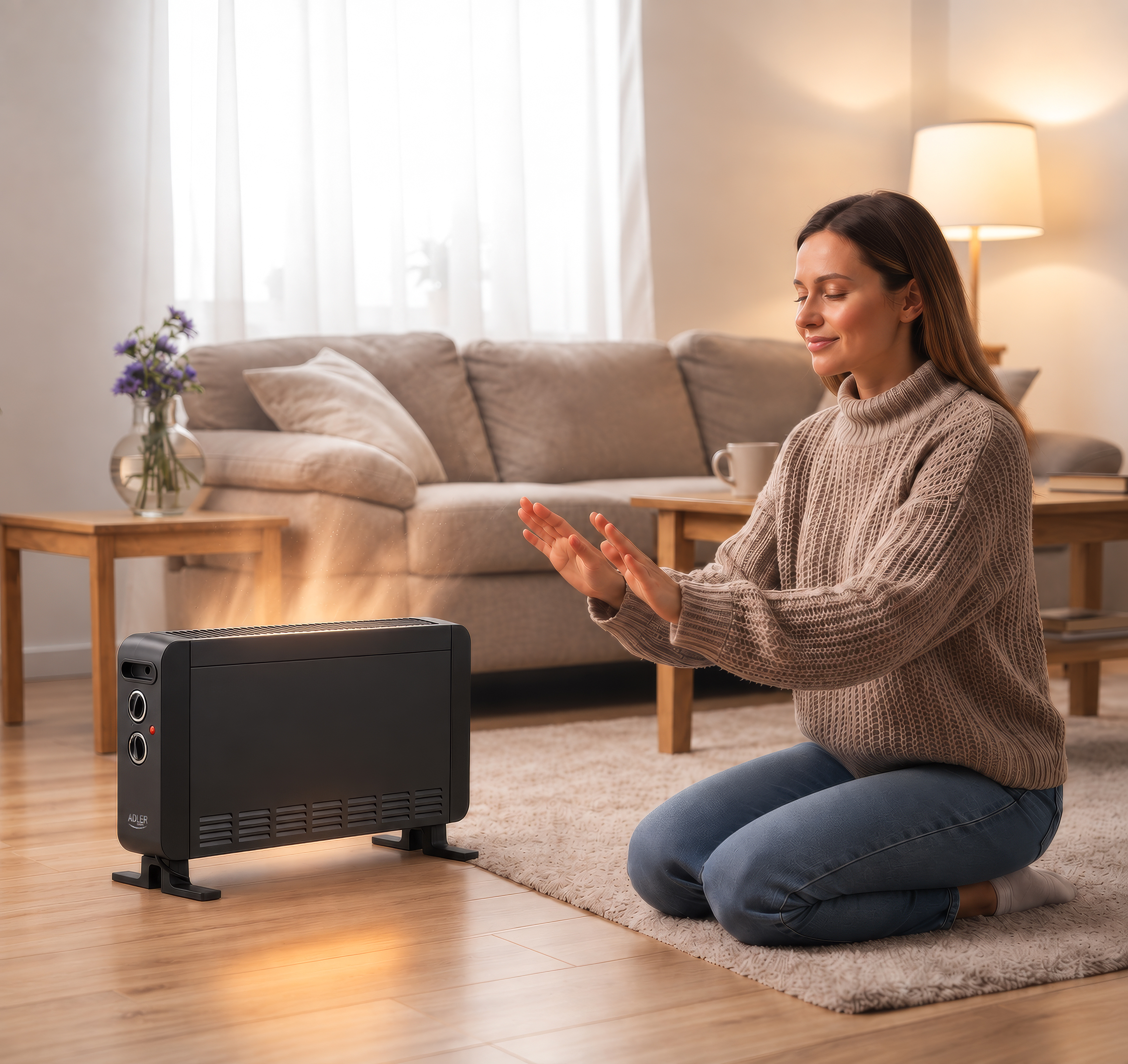 Adler AD 7764 Convector Heater 2000 W, Black | Adler