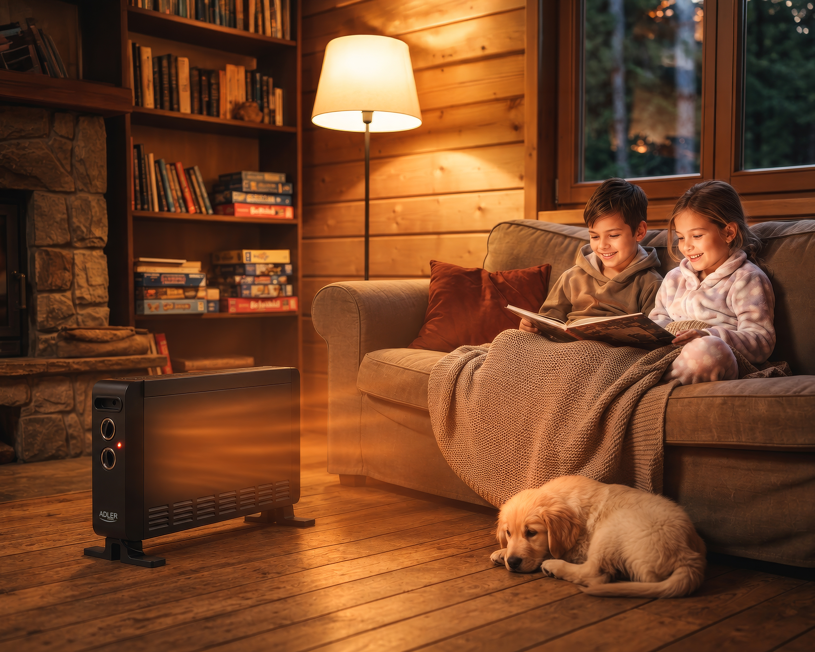 Adler AD 7764 Convector Heater 2000 W, Black | Adler