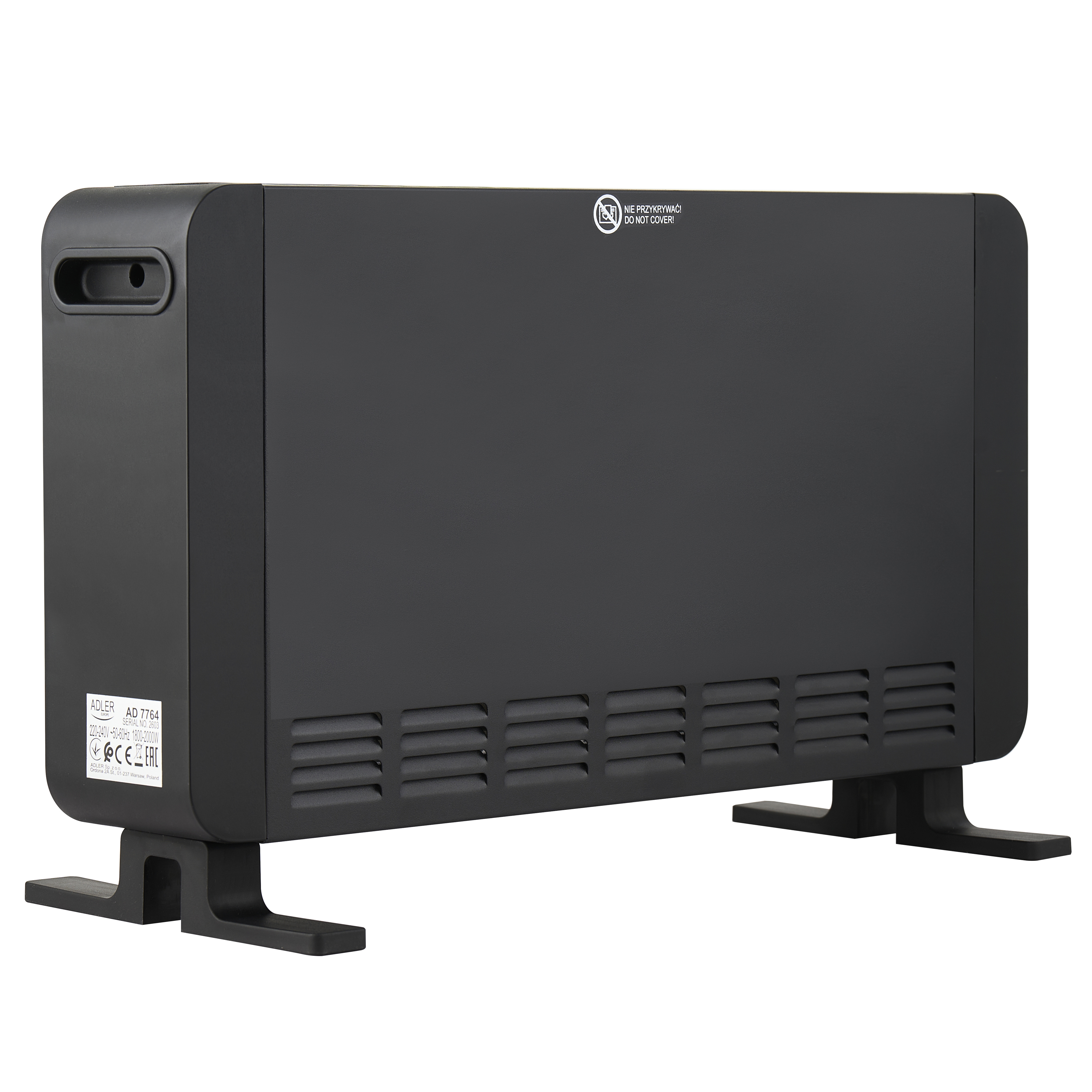 Adler AD 7764 Convector Heater 2000 W, Black | Adler