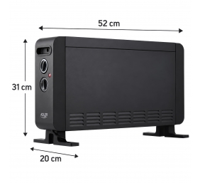 Adler AD 7764 Convector Heater 2000 W, Black | Adler