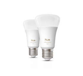 Philips Hue WA 1100 A60 2P EU | E27 | 8.1 W | Warm to cool white light | Bluetooth and Zigbee