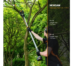 Batavia B.V. | Telescopic pole 1.15 - 1.75 m For Nexxsaws and Nexxcuts - 18V | Telescopic Pole