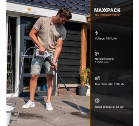 Batavia B.V. | 18V Nexxforce Cordless Pressure Cleaner | 22 bar | 120 l/h