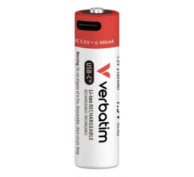 Verbatim 30249 USB-C Įkraunamos baterijos Li-ion AA 2100mAh (4 vnt pakuotėje)