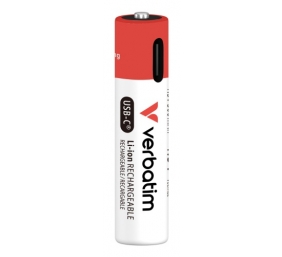 Verbatim 30250 USB-C Įkraunamos baterijos Li-ion AAA 500mAh (4 vnt pakuotėje)