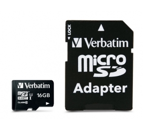 Verbatim 44082 Premium U1 Micro SDHC Atminties kortelė 16GB + microSD į SD Adapteris