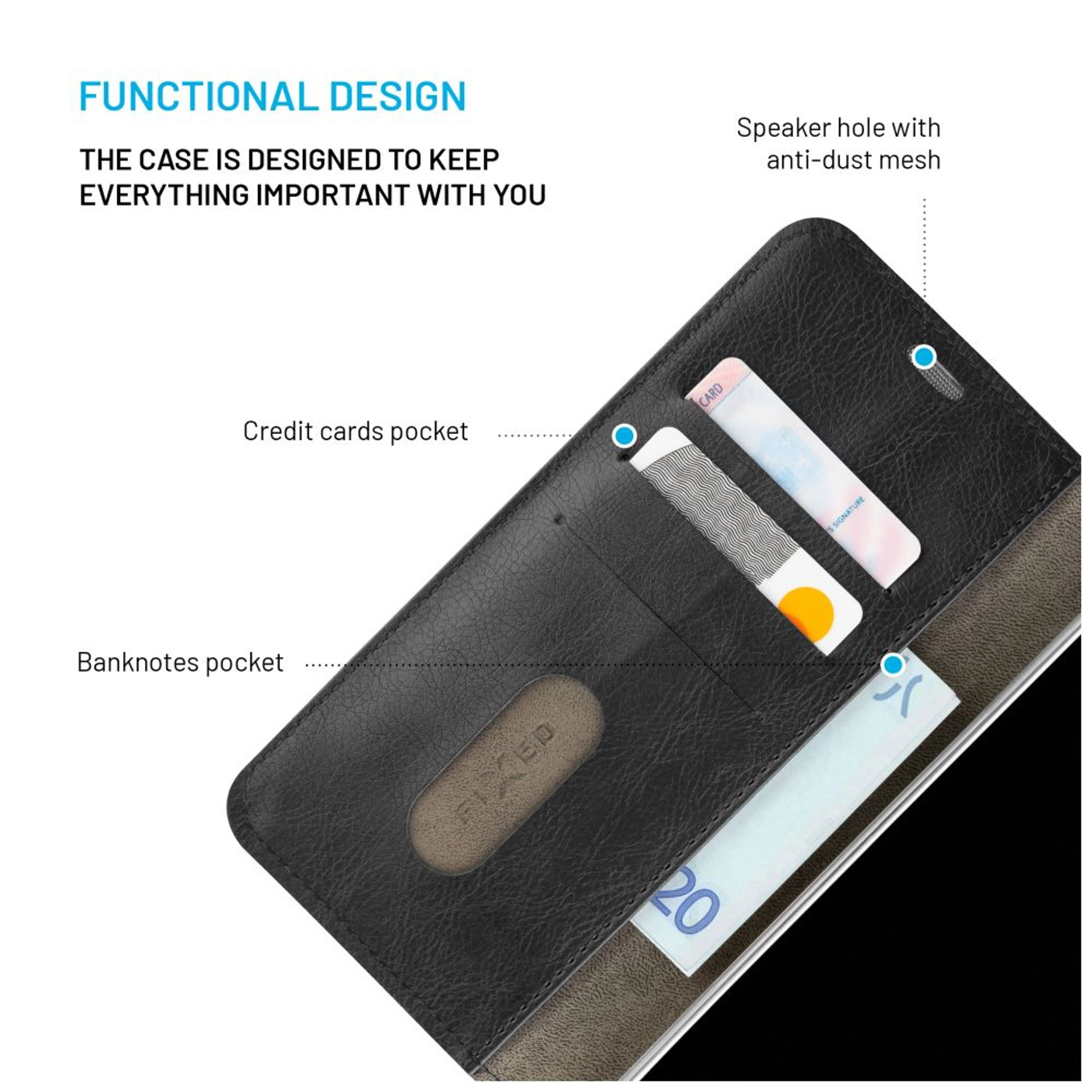 Fixed Opus | Book Case | Xiaomi | Redmi 15C 4G/5G | Leather | Black