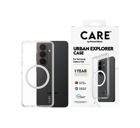 CARE by PanzerGlass Urban Explorer Case Transparent w. White Qi Samsung New Galaxy S26 | PanzerGlass